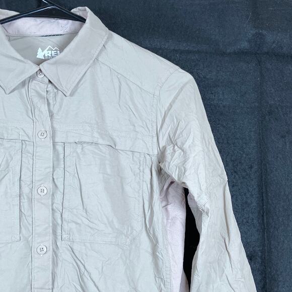 REI CO OP Womens Shirt Brown Sahara Button Down Breathable Stretch XS - Picture 5 of 12